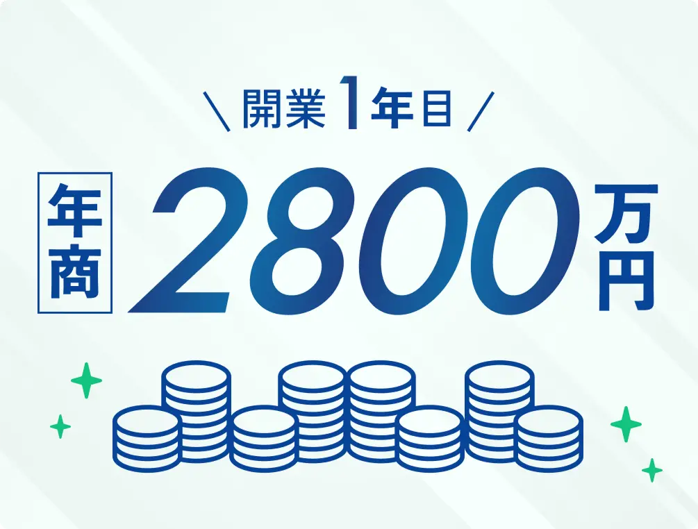 開業1年目 年商2800万円