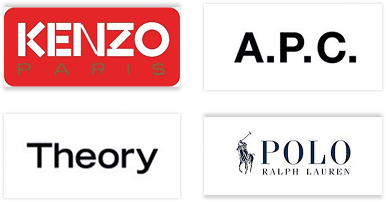 KENZO PARIS, A.P.C., Theory, RALPH LAURENのロゴ