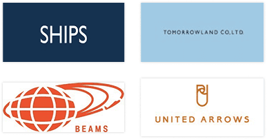 SHIPS, TOMORROWLAND CO., LTD., BEAMS, UNITED ARROWSのロゴ